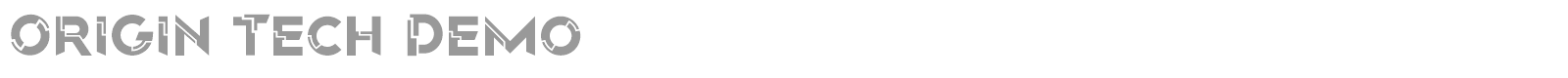 Origin Tech font preview